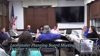 Planning Board Meeting 10072024 [upl. by Eniledgam]