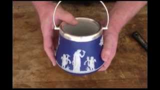 How To Repair Wedgwood Jasper Biscuit Barrels and Other Mounted Ware [upl. by Aihsram426]