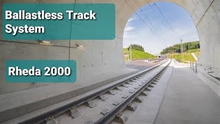 ballastlesstrack Ballastless track  Ballasted track system  Slab track  Rail track [upl. by Luis]