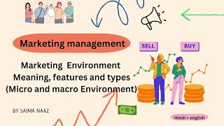 Marketing Environment  Meaning features and types Micro and macro Environment [upl. by Bezanson141]