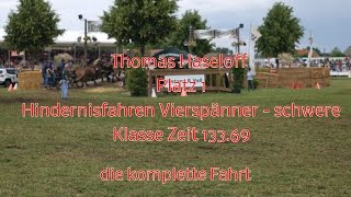 Titanen der Rennbahn 2015 Thomas Haseloff Hindernisfahren Vierspänner [upl. by Affer]