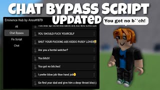 UPDATED Chat Bypass Script Updated  Cuss Without Tag   Roblox Script [upl. by Ailegnave]