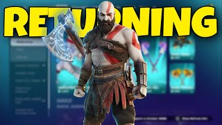 KRATOS SKIN RETURN RELEASE DATE in Fortnite Item Shop April 2024 [upl. by Meilen313]