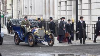 Film crew turns London street into Victorianera spectacle for Howards End [upl. by Sukramed]