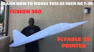 Learn How To Model This T38 3D Printed Flyable RC Jet [upl. by Neona]