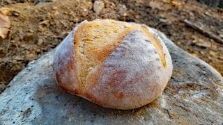 Survival skills Cooking on Rocks amp Baking Bread in a Primitive Oven [upl. by Silloc]