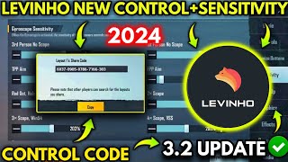 UPDATE 32 LEVINHO NEW BEST SENSITIVITY  CODE AND BASIC SETTING CONTROL PUBG MOBILE [upl. by Stegman]