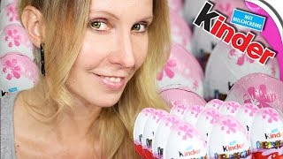 KINDER ÜBERRASCHUNG Unboxing  12 Mädchen ÜEier auspacken  Die Eiskönigin  Zanzarah [upl. by Sevart]