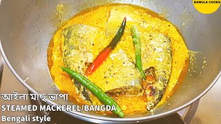 আইলা মাছ ভাপা  Bengali style Steamed Mackerel  Bengali style Steamed Bangda [upl. by Feeley]