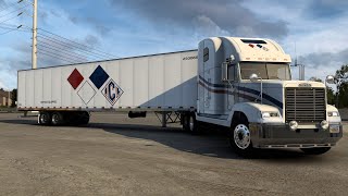 American Truck Simulator 2023 148 Free Freightliner FLD free Stoughton ZPlate ARKANSAS DLC [upl. by Sean]