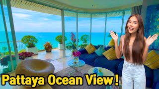 Touring a Beautiful Pattaya Beachfront Ocean View Condo  238SQM Unit 377SQM Penthouse [upl. by Ariek]