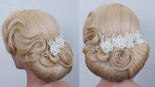 CHIGNON BAS CHIGNON FLEUR TUTO CHIGNON MARIAGE CHIGNON LÉGENDER COIFFURE DE MARIAGE [upl. by Hashimoto]