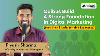 Digital Marketing course review by Piyush Sharma  QuibusTrainings [upl. by Olney]