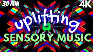 Uplifting Happy Autism Sensory Music Dancing Lights [upl. by Latreece863]