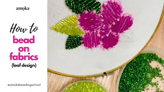 HOW TO BEAD ON FABRICS fabric beading  super easy [upl. by Aidile]