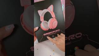 Somic Wireless pink cat headset unboxing [upl. by Swisher]