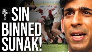 Rugby player tackles Rishi Sunaks government to the ground [upl. by Issirk699]