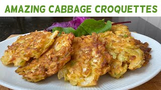 How To Make The BEST Southern Fried Cabbage Croquettes EVER  Cabbage Patties  Cabbage Recipes [upl. by Allis135]