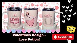 DIY  HandmadeValentines Sublimation Coffee Tumbler [upl. by Nauqaj]