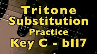 Tritone Substitution Db7 in CMajor Key  Backing Track [upl. by Llednahs]