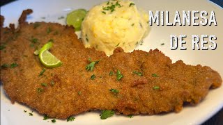 Milanesa de Res  Cocina Con Fujita [upl. by Anawat]