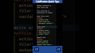 ColdFusion Quick Tips File Handling [upl. by Eniarrol]