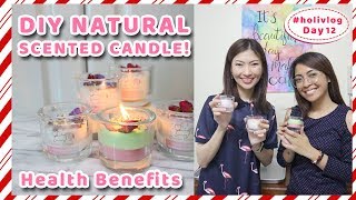 HOW TO MAKE DIY SCENTED CANDLE w Pure Essential Oils Holivlog 2018 12  Genzel Delas Alas [upl. by Egidius]