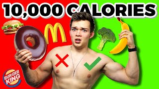 IMPOSSIBLE 10000 CALORIE CHALLENGE healthy edition  this was a bad idea [upl. by Warfourd]