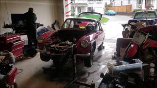 MGB engine pull rebuild and install in 14 HOURS [upl. by Aivila226]