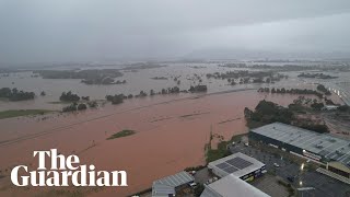 North Queensland floods drone vision shows Smithfield near Cairns under water [upl. by Adnileb707]