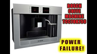 Bosch coffee machine Power faillure TCC78K750 cafetera [upl. by Anitnelav]