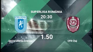 FC Universitatea Craiova vs FC CFR Cluj  Superliga  02122023  COMENTARIU LIVE [upl. by Taima]