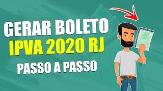 IPVA 2020 RJ  Como Gerar Boleto Pela Internet [upl. by Idnic431]