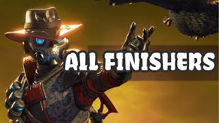 All Finishers with Bloodhound’s Born of the Blood Skin  Apex Legends 4K 60 FPS [upl. by Gnilhsa19]