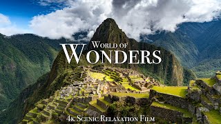 Wonders of the World 4K  Scenic Relaxation Film With Calming Music [upl. by Sanalda]