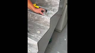 Aluminum alloy handrail base installation process Good tools and machinery make work easy [upl. by Godber]