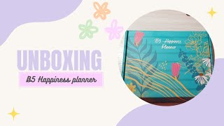 Unboxing B5 Happiness planner💜 Detailed unboxing🌸 Vani craftsss [upl. by Lehsar]