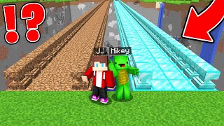 JJ and Mikey Found THIS LONG BRIDGE LEAD  DIRT vs DIAMOND in Minecraft Maizen [upl. by Krueger]