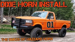 Installing a quotDixie Hornquot on the OBS Ford  Dukes Of Hazzard Horn [upl. by Ennovehc]