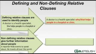 Defining amp NonDefining Adjective  Relative Clauses [upl. by Rayna]