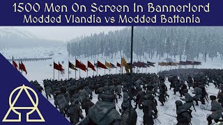 Largest Field Battle Ive Played  Mount and Blade II Bannerlord 1500 Men On Screen [upl. by Lombardi]