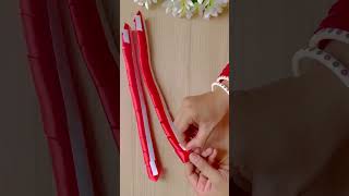 how to make rose flower  ribbon rose flower  rose flower 🌹🌹 [upl. by Rotceh]