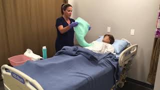 Colorado CNA  Skill 18  Provides Catheter Care for Female [upl. by Verene]