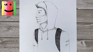 Comment dessiner un garçon masqué  TutoDessin  Dessin au crayon de papier [upl. by Luapnaej417]