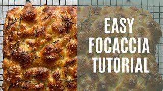 Easy Overnight Focaccia Tutorial uses instant yeast [upl. by Arliene891]