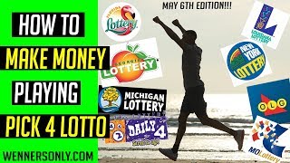 Lottery Strategy for Lotto PICK 4 May 6th 2019 6000 in WINS  Lotto Strategies delivered daily [upl. by Yelkcub]