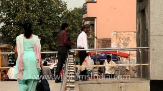 Commuters using lift outside Chattarpur Metro Station [upl. by Maynord]