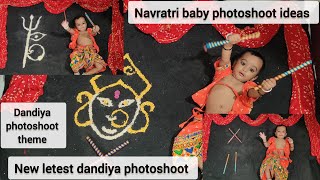 navratri baby photoshoot ideas at homedandiya baby photoshoot theme trending viral navratri yt [upl. by Blackburn]