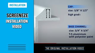 SCREENEZE® INSTALLATION VIDEO [upl. by Garey613]