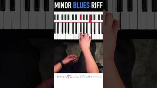 Learn this minor blues riff on piano in 60 seconds 🎹⏱ shorts [upl. by Tesil]